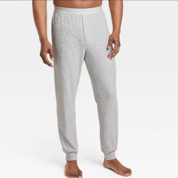 Wondershop Men's Grey Waffle Knit Sleepwear Long Johns - Picture 1 of 6